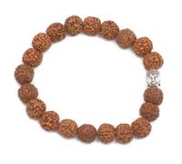 Rudraksha Brazalete de Buda Japa Mala - Marron