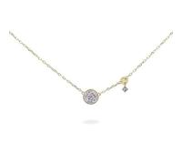 Rue des Mille Women's Circle Necklace 925 Silver Gold Zirconia GRZ-018 M1 CER AU