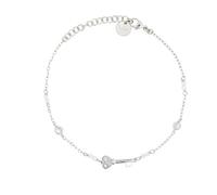 Rue des Mille Women's Key Bracelet 925 Silver with Zirconia BRZ-018 M1 CHIA RH