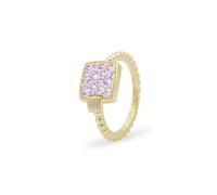 Rue des Mille Women's Ring 925 Silver Gold Plated with Zirconia ANZ-018 M1 TV AU