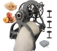 Rueca Eléctrica Con 3 Bobinas/pedal, Devanadora De Hilo Pequeña - Velocidad Máxima De 800 Rpm | Conmutación Hacia Adelante Y Hacia Atrás | Capacidad De 120 G (4 Oz)(Grey)