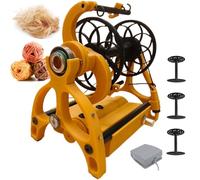 Rueca Eléctrica Con 3 Bobinas/pedal, Devanadora De Hilo Pequeña - Velocidad Máxima De 800 Rpm | Conmutación Hacia Adelante Y Hacia Atrás | Capacidad De 120 G (4 Oz)(Gold)