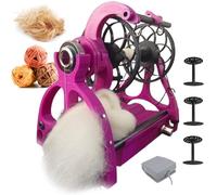 Rueca EléCtrica para Hogar con 3 Carretes Y Pedal, Bobinadora AutomáTica De Hilo De 4oz,800 RPM Velocidad Continua, con Cambio De Marcha Adelante Y AtráS, para Tejer Hilo. Red