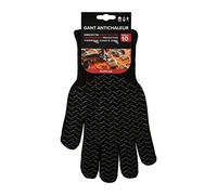 RUECAB - Guante anticalor, guante de protección anticalor, ambidiestro, antideslizante, talla 10, protección contra el calor hasta 250 °C, no poner en contacto directo con una llama