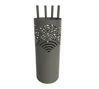 RUECAB - Servidor de chimenea, servidor de madera chimenea - Soporte + 4 accesorios: pala, póker, escoba y pinza - Altura: 69 cm - Ideal para el mantenimiento de su chimenea - Modelo DECO CHIC