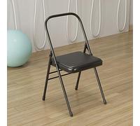 Rückenfreier Yoga Stuhl klappbar PU Oberfläche Vielseitiger Hilfsstuhl für Yoga & Meditation in 7 Farben erhältlich (Farbe: Nero) Komfort und Stil Vereint.