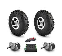 Rueda 2WD de 10 pulgadas 24V 500W 700W Kit de control remoto del motor del cepillo del neumático todoterreno para la bicicleta eléctrica del motor del césped (ESC small kit O, 24V250W Max Speed 4kph)