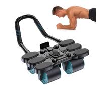Rueda Abdominal - 4 Ruedas Entrenamiento Muscular Auto Rebound,Incluye Soporte Rodillas Equipo - Para Uso Doméstico En Gimnasio Dormitorio Viaje