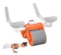 Rueda abdominal de rebote automático, rodillo AB | Rueda de rodillo de entrenamiento abdominal antideslizante con reposacodos, ruedas protectoras de rebote automático para ejercicios abdominales en el