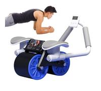 Rueda abdominal de rebote automático - Rodillo de ejercicio central con soporte para codo | Equipo de entrenamiento en casa de cuerpo completo para abdominales, brazos, piernas, espalda, pecho y entre