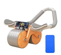 Rueda abdominal de rebote automático, rueda de ejercicio con soporte de codo, rueda de ejercicio abdominal, equipo de ejercicio central para fitness, gimnasio en casa, rodillo silencioso, diseño de