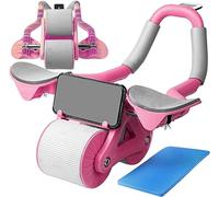 Rueda abdominal de rebote automático Rueda de rodillo for abdominales Rodillo for abdominales con temporizador Entrenador abdominal for hombres y mujeres con mango ergonómico Entrenamiento de fuerza c