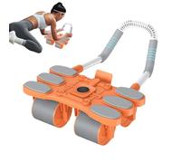 Rueda Abdominal Para Ejercicios | Rodillo Abdominal Cuatro Ruedas con Rebote Automático - Incluye Soporte Rodillas Equipo - para Deportistas Adolescentes y Adultos