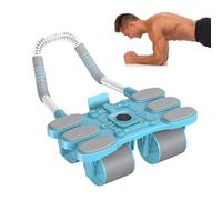 Rueda Abdominal | Rodillo Abdominal de Cuatro Ruedas con Rebote Automático para Entrenamiento - Incluye Soporte Rodillas Equipo - Para Uso Doméstico En Gimnasio Dormitorio Viaje