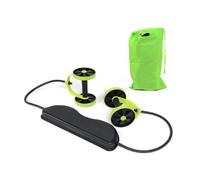 Rueda Abdominal Rueda Abdominal Multifuncional Gym En Casa | Equipo de ejercicio de doble rodillo con bandas de resistencia, alfombrilla for rodillas