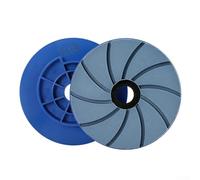 Rueda abrasiva de borde de mármol con bloqueo de caracol de 6 pulgadas para máquina automática de bordes, almohadilla de pulido de resina azul con borde biselado para uso húmedo de piso de granito y