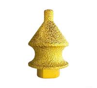 Rueda abrasiva de chaflán cónico para amoladora angular, broca avellanada de rosca M10 para azulejos de porcelana y vidrio para acabado de bordes, esmeril + carburo de silicio, 38 mm/50 mm (38 mm)