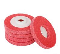 Rueda abrasiva de fibra de nailon para amoladoras angulares con material abrasivo no tejido para un pulido suave y controlado (gris)