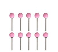 Rueda Abrasiva De Pulido Tipo Bola Con Cabezal De Molienda De Cerámica Para Accesorios De Herramientas Rotativas, Eje De 3mm Montado, 10 Uds.,12mm 10 Piezas