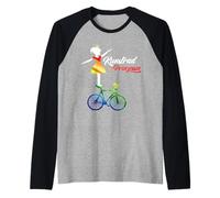 Rueda Artificial - Princesa - I Love Ciclismo Artificial - Arco Iris Camiseta Manga Raglan
