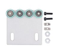 Rueda auxiliar de placa estrecha, accesorio de rueda de alimentación estrecha para máquina aplicadora de bandas automática, superficie de desgaste de PU con cuerpo de aluminio, (3)