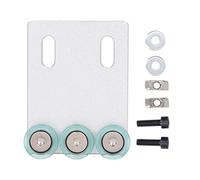 Rueda auxiliar de placa estrecha, rueda de alimentación de borde estrecho para máquina automática de encintado de bordes, rodillo de soporte de PU y aluminio con tornillos y (3 rodillos de 6,5 cm.)