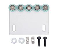 Rueda auxiliar de placa estrecha, rueda de alimentación de borde estrecho para máquina automática de bandas de borde, rodillo de soporte de PU y aluminio con tornillos y tuercas (5 rodillos 11cm)