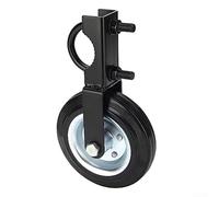 Rueda auxiliar de puerta resistente con perno en U ajustable, rueda de goma de 6 pulgadas para valla de eslabones de cadena, soporta hasta 500 libras, se adapta a altura de elevación de 2 a 7.5