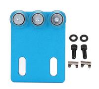 Rueda auxiliar para el alimentador de placas estrechas en máquinas de bordeado, rueda guía de rodillo de PU con montaje en aluminio, accesorio resistente al desgaste para máquinas (3 rodillos de 6,5