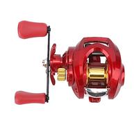 Rueda Baitcasting, Metal Rodamiento 17 y 1BB, Fundición Lisa, Rueda de Pesca de Velocidad Suave para el Río (Mano izquierda)