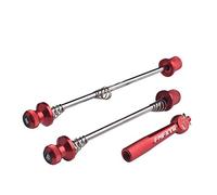 Rueda Bicicleta Eje, Cierre Rapido Rueda Trasera Ruedas de bicicleta de bloqueo de seguridad de liberación rápida del anuncio Ultraligero antirrobo pinchos MTB Mountain Road Bike Parts Accesorios(Red)