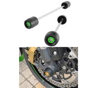 Rueda Brazo Oscilante Protector De Eje Rueda para Horquilla Delantera Trasera Motocicleta para Aprilia RSV4-RR RSV4-R RSV4-RF RSV4 RR R RF para Tuono V4 Motocicleta Protector Eje(Verde)