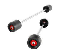 Rueda Brazo Oscilante Protector De Horquilla Delantera Y Trasera para Motocicleta para Suzuki GSXR 600 GSXR600 Deslizador Chasis Protección Anticaídas Motocicleta Protector Eje(Rojo)