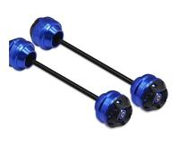 Rueda Brazo Oscilante Protector De Rueda Horquilla Delantera Y Trasera para Motocicleta para S1000R S1000 R S 1000 2013-2025. Deslizador Cuadro Motocicleta Protector Eje(Azul,Delantero Trasero)