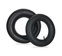 Relaxdays Rueda Carretilla con Cámara de Aire, Neumático Repuesto Perfilado, 4.00-8", para Carreta, máx. 150 kg, Negro, Caucho, 40 x 40 x 10 cm