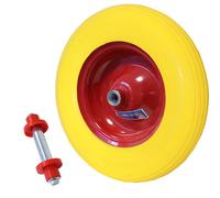 Rueda Carretilla de Repuesto Caucho Macizo 4.00-8/4.80 Eje 200KG Surco