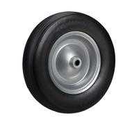 Relaxdays Set de Dos Ruedas de Carretilla, Neumático de Goma, Llanta de Acero, Negro-Gris, 100kg