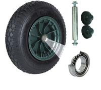 Rueda Carretilla Rueda Neumáticos 4.80/4.00-8 Con Eje Tapas Protectoras 200KG