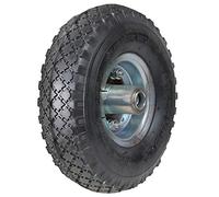 WOLFPACK LINEA PROFESIONAL 11110600 Rueda Carretilla Almacen/Sacos Neumática Llanta Galvanizada Eje Descentrado Ø 20 mm, Gris, 260 mm