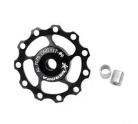 Rueda confiable 1113T con rodamientos de acero sellados para desviadores traseros de bicicleta, elección óptima para entusiastas del ciclismo de carretera (11T negro)
