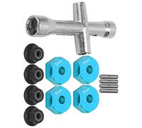 Rueda de 12 Mm 5 Mm de Espesor HEX Adaptador Cross Cross Llench M4 Nonslip Tuert Juego para 1/10 RC CAR Hecho de Adaptador de Rueda de Alta Calidad Hexaporita de 5 Mm HEX Adaptador HEX12MM RC HEX