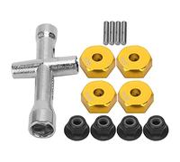 Rueda de 12 Mm 5 Mm de Espesor HEX Adaptador Cross Cross Llench M4 Nonslip Tuert Juego para 1/10 RC CAR Hecho de Adaptador de Rueda de Alta Calidad Hexaporita de 5 Mm HEX Adaptador HEX12MM RC HEX