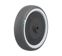 Rueda de 125 mm con poliuretano termoplástico gris conductivo sobre nylo