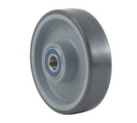 Rueda de 160 mm con poliuretano termoplástico gris conductor de la electricidad