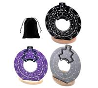 Rueda de acordes de Guitarra - Disco de círculos de teoría Musical, Herramienta de acordes de melodía de Madera, Accesorio de Soporte de Base de Madera, Ayuda didáctica interactiva | Herramien