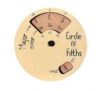 Rueda de acordes hecha de madera para entrenamiento práctico de teoría musical y estudio de armonía funcional