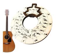Rueda de acordes redonda de quintena, rueda de acordes,herramientas de acordes de madera, rueda redonda: guía rápida para escribir canciones y explorar la música. Amplíe sus habilidades de juego