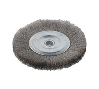 Rueda de alambre de acero inoxidable prensado de 6 pulgadas de diámetro con agujero de 16 mm para herramientas portátiles para limpiar el pulido y quitar el óxido de las superficies metálicas