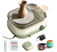 Rueda De Alfarería Para Adultos, Principiantes Y Niños, Kit De Herramientas De Rueda De Alfarería De Velocidad Variable De 17,5 Cm/6,8 Pulgadas, Admite Rotación Hacia Adelante Y Hacia Atrás