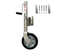 Rueda de Apoyo de remolque giratoria con capacidad de carga de 680 kg, Rueda de soporte de 254x80 mm, Rueda de Apoyo para RV Barco Rueda de soporte robusta y ajustable con kit (Balancín Lateral)